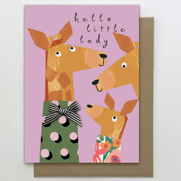 Hello Little Lady Dotty Card The Eel Catchers Daughter