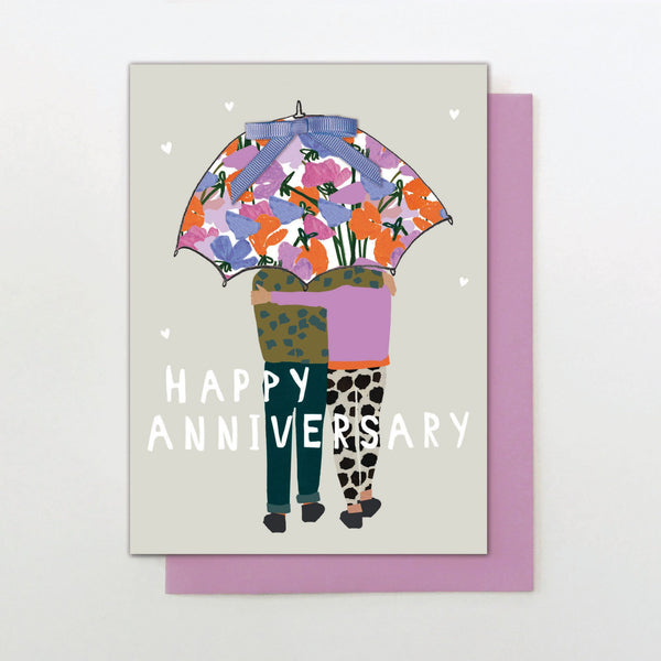 Happy Anniversary Umbrella Sweetpea Card The Eel Catchers Daughter