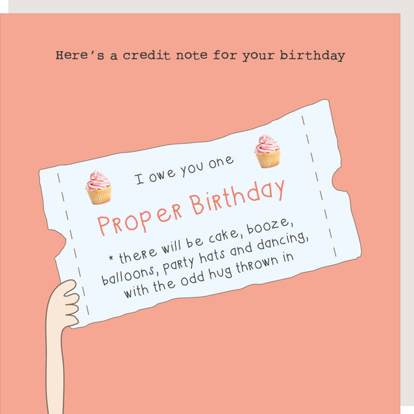 Birthday Credit Note Card The Eel Catchers Daughter