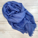 Heather Plain Scarf - Cornflower Blue