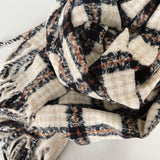 Clara Checked Soft Scarf - Natural