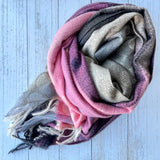 Clara Polka Two Tone Scarf - Pink