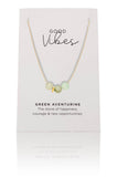 Green Aventurine Gold Cord Necklace