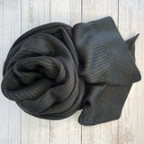 Penny Plain Ribbed Scarf - Black