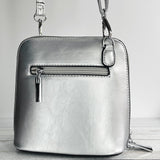 Small Metallic Cross Body Bag - Silver