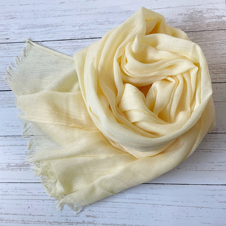 Pip Plain Cotton Modal Scarf - Vanilla