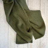 Penny Plain Ribbed Scarf - Khaki