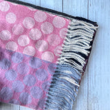 Clara Polka Two Tone Scarf - Pink