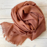 Pip Plain Cotton Modal Scarf - Clay