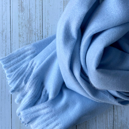 Ivy Luxury Wool Blend Scarf - Sky