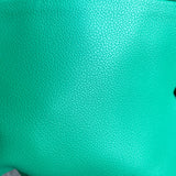 Colour Block Tote Handbag - Emerald