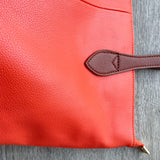 Colour Block Tote Handbag - Orange