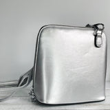 Small Metallic Cross Body Bag - Silver