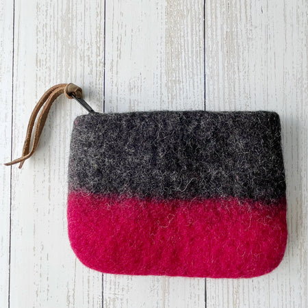 Lila Felt Purse - Pomegranate