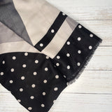 Gabby Geometric Polka Scarf - Grey