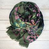 Emma Wildflower Scarf - Green