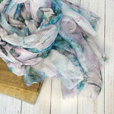 Hattie Floral Watercolour Scarf - Turquoise