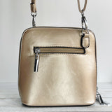 Small Metallic Cross Body Bag - Champagne