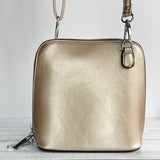 Small Metallic Cross Body Bag - Champagne