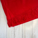 Ivy Luxury Wool Blend Scarf - Red