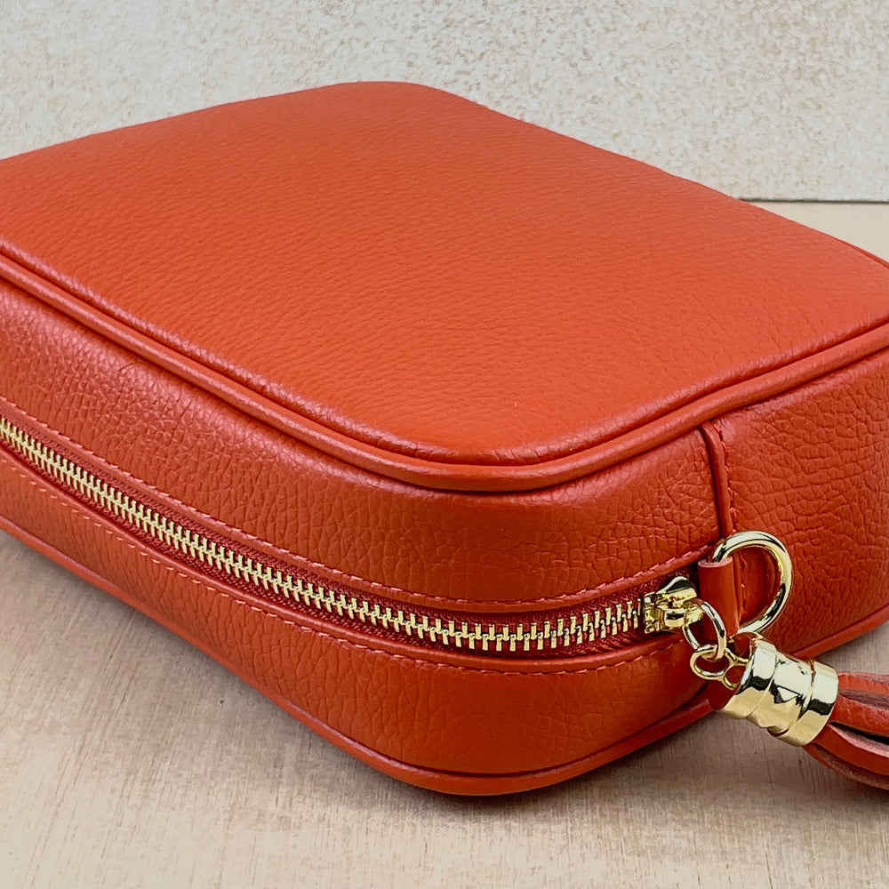 Leather Crossbody Camera Bag - Burnt Orange – The Eel Catcher's Daughter