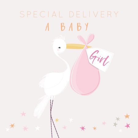 Special Delivery Baby Girl Card