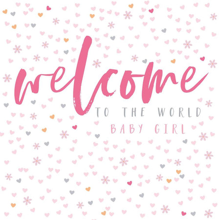 Welcome Baby Girl Card