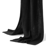 Penny Plain Ribbed Scarf - Black